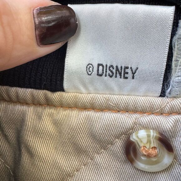 Disney Vintage Mickey Mouse 1928 Varsity "MOM" Embroidered Denim Bomber Jacket - Picture 7 of 9